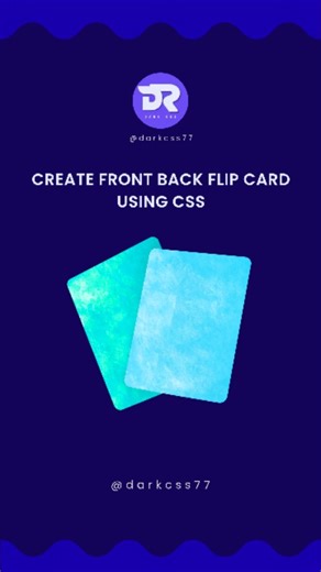 Dark CSS | 100K 🎯 on Instagram: "🔥 Create Front Back Flip Effect using HTML CSS 🎓🧑‍💻 👩‍💻 Source code is available in Website 🌐 CHECK BIO FOR WEBSITE LINK 🔗 🔴 Follow Dark CSS for more web development tips and tricks tutorials 📲🤞 🚨 Don't forget to like 👍 Share 📤 | Follow our page for latest updates [Frontend, Web design, Web development, CSS, CSS Animations, CSS Tips, CSS Tutorials] #webdesign #webdevelopment #coding #programming #code #html #css #frontend #tips #tipsandtricks #tech
