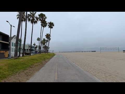 Virtual Running Videos For Treadmill || EARLY MORNING RUN ON VENICE BEACH, LOS ANGELES
