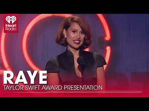 Raye Presents Taylor Swift The Pop Album Of The Year Award At The 2026 iHeartRadio Music Awards