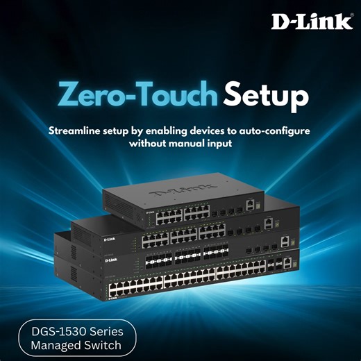 The D-Link DGS-1530 Series delivers scalable connectivity with up to 52 ports, PoE budgets up to 740W, and 10G SFP uplinks for seamless expansion. Whether it’s for enterprise, education, or smart offices, features like VLAN, QoS, and D-Link Safeguard Engine ensure robust security and uninterrupted performance. Discover how the DGS-1530 can transform your network here: https://bit.ly/41fzisG | D-Link