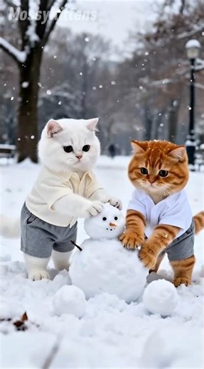 The Kitten Who Dreamed of a Little Snowman #cute #cat #christmas
