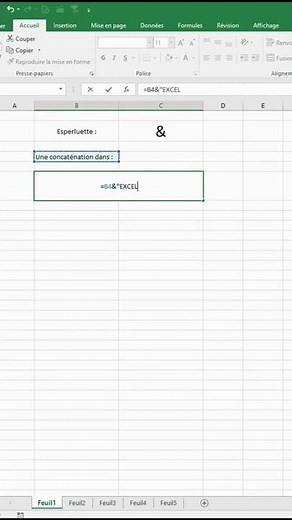 Concatenate in Excel with the ampersand &