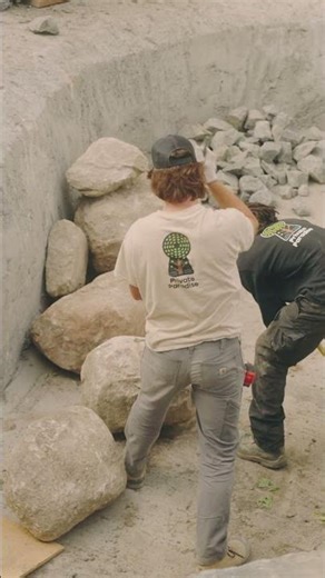 Building the Pond Waterfall