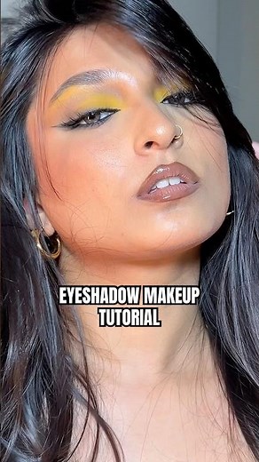 Yellow eyeshadow tutorial #makeuptutorial