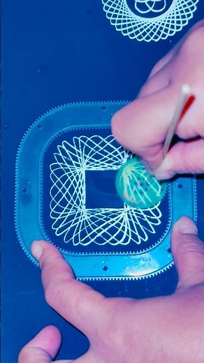 Spirograph Magic: Watch this square pattern form! 🔲✨ #art #spirograph