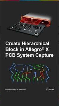 Create Hierarchical Block in Allegro X PCB System Capture #eda #automobile #cadence
