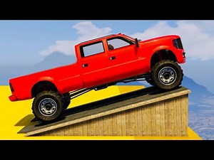 Trucks Cliff Drops #3 - GTA V Cars & Mods