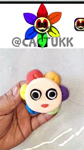 I made Sprunki OC Dandy (from Dandy's World) 🌸✨ #diy #sculpting #sprunkioc #clay #dandy #tutorial