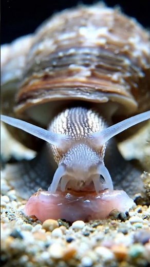 Sea ​​snails Eating Close Up WildEats " CONE SNAIL & COWRIE SNAIL "