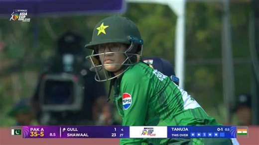 Against the run of play! Gull Rukh breaks the shackles with a towering maximum over long-off ~ and she’ll be eyeing plenty more at the back end 💪 #DPWorldWomensAsiaCupRisingStars2026 #INDWvPAKW #ACC | Asian Cricket Council