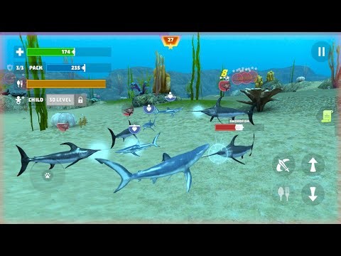Shark Fish Simulator Gameplay | Breed & Hunt in Beautiful Underwater