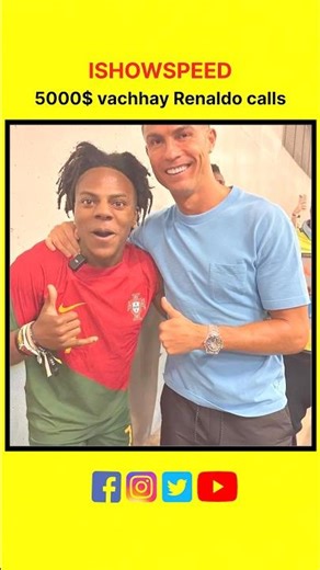 Ishowspeed కి ronaldo valla 5000$ వచ్చాయి#ishowspeedshorts #ishowspeed #ronaldo #messi