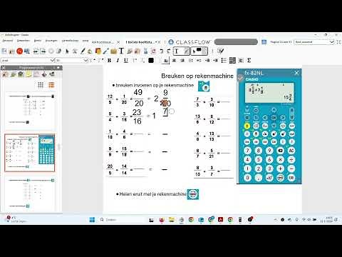 breuken met rekenmachine casio fx 82nl
