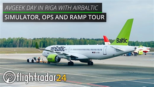 A220 everywhere! AirBaltic simulator, airside & ops tour plus a flight home in moody weather