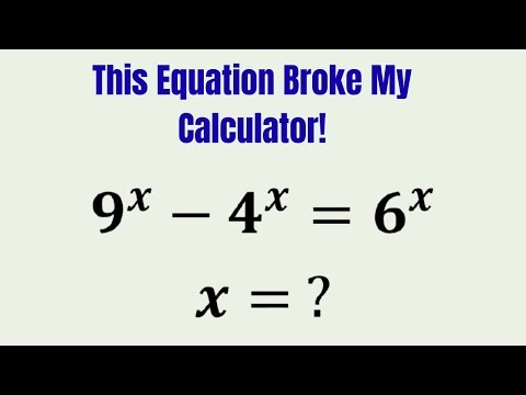 How to Solve 9^x - 4^x = 6^x | High-Level Exponential Algebra Explained