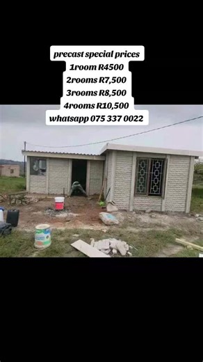 Affordable Precast Houses Starting at R4,500