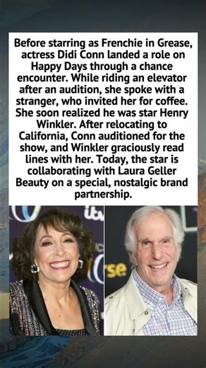 How a Chance Elevator Ride Led Didi Conn to Happy Days #DidiConn #HappyDays