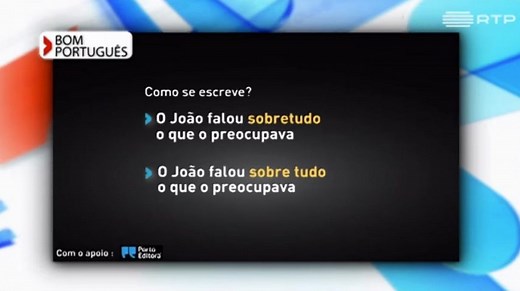 Sobretudo ou sobre tudo, qual está correta? - RTP Ensina