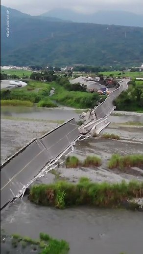Drone footage shows destruction in Taiwan after earthquake | USA TODAY #Shorts