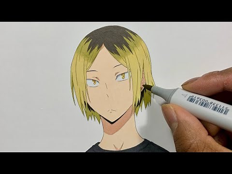 How to Draw Kenma Kozume Easy - Haikyuu (Haikyū!! / ハイキュー!!)