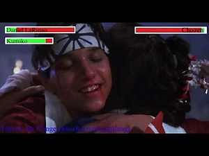 Daniel Vs. Chozen Final Battle with Healthbars | The Karate Kid Part II (1986)