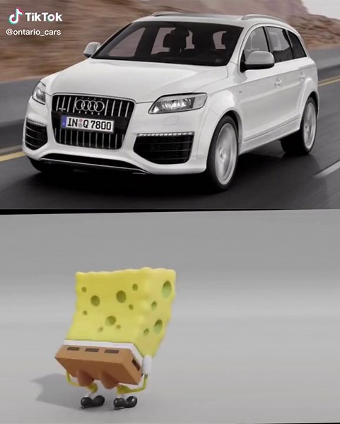 Hilarious Spongebob Car Edit with Old Audi V12 SUV Q7