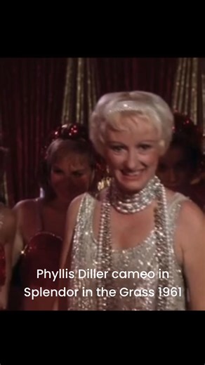 Phyllis Diller cameo in Splendor in the Grass 1961, her movie debut. #phyllisdiller | The Phyllis Diller