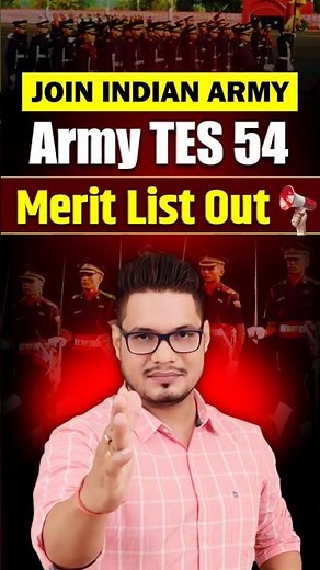 📢Army TES 54 Merit List Out | Army 10+2 TES 54 Final Result Declared | Technical Entry Scheme