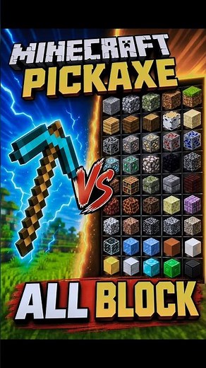 🔥 Can One Pickaxe Break ALL Minecraft Blocks? 🤯 #shorts