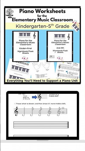 Piano Worksheets for the Elementary Music Classroom