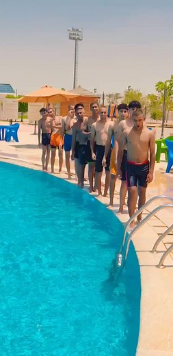 Young Men Having Fun at the Pool