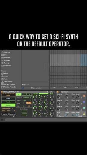 Sci-Fi techno synth in Operator