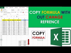 How to Copy Formula Without Changing Cell References in Excel #excel
