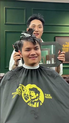 Kiểu tóc Drop cut Spiky Trẻ trung cho em trai 1 năm chưa cắt tóc | TIM BARBERSHOP