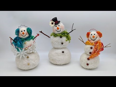 Needle Felted Snowman Tutorial