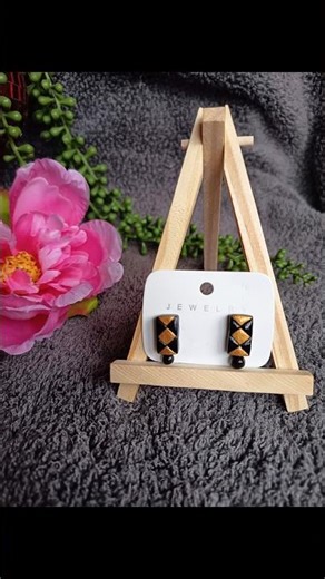 Terracotta Stud Making Process 🖤 Handmade Clay Earrings Step by Step