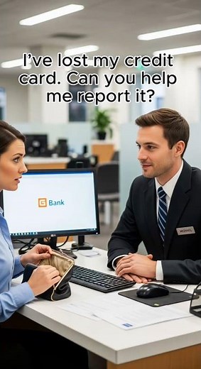 8/10 Reporting a Lost Credit Card | Simple English Conversations for Beginners #learnenglish