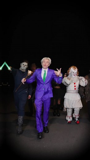 Costume Characters Spotted in Spooky Night Video