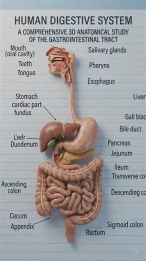 Digestive System Diagram || Digestive System Art #biology #shorts