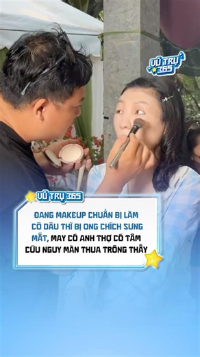 Makeup làm cô dâu thì bị ong chích sưng húp mắt & màn giải cứu đỉnh cao của anh thợ có tâm #Vutru365