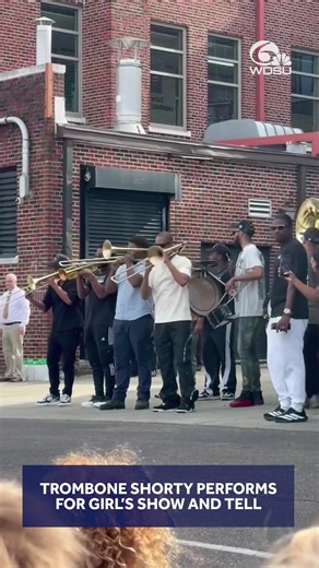 Trombone Shorty performs for a girl's show and tell at St. Dominic Catholic>>>http://www.wdsu.com/article/trombone-shorty-performs-neighbor-girl-s-school-show-and-tell/69949835 | WDSU News
