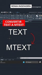24K views · 159 reactions | CONVERTIR TEXT A MTEXT #autocad #autocadtips #autocadtutorial #autocad2d #mexico #españa | Roma Ingeniería | Facebook
