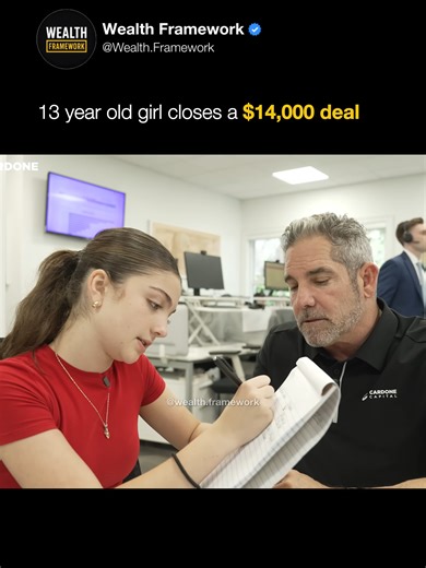 Scarlett Cardone’s edge isn’t age — it’s exposure. Early reps in sales, public speaking, and live negotiation build confidence fast. Skill compounds when practice starts early. Guidance matters. Consistency matters more. Follow @wealth.framework 🎥 Source: Grant Cardone #scarlettcardone #grantcardone #sales #entrepreneurship #personaldevelopment #publicspeaking #businessmindset #highperformance