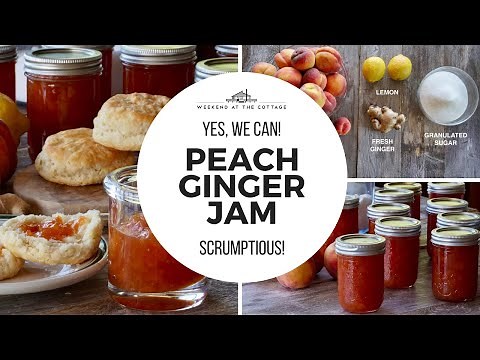 Homemade PEACH-GINGER JAM Recipe!