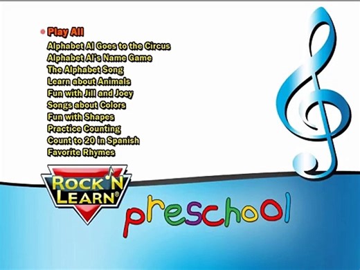 Rock N Learn - Preschool (2010) DVD Menu - video Dailymotion