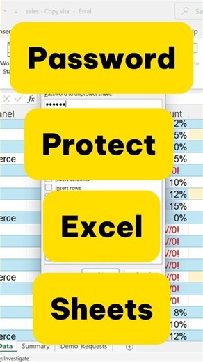 How to Password Protect an Excel File? [Prevent Editing] - Lock Microsoft Excel Sheets#shorts