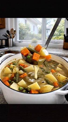 Vegan Veggie Stew 🥕🥔🌱💪 18g Protein Hearty, colorful, and deeply comforting — this vegan veggie stew is packed with tender vegetables, plant-based protein, and warm herbs simmered into a rich, nourishing broth. Cozy, wholesome, and perfect for meal prep or chilly evenings 🌿🥣 📝 Ingredients: 🥕🌱 ✦ 2 tbsp olive oil ✦ 1 onion, diced ✦ 3 cloves garlic, minced ✦ 2 carrots, sliced ✦ 2 potatoes, diced ✦ 1 sweet potato, diced ✦ 1 cup green beans, chopped ✦ 1 cup chickpeas, drained and rinsed ✦ 1 c