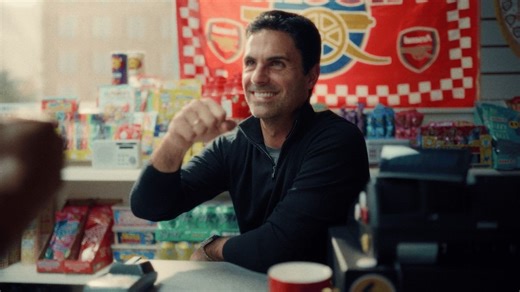 Arsenal F.C. turns corner jokes into comedy in a star-studded app ad