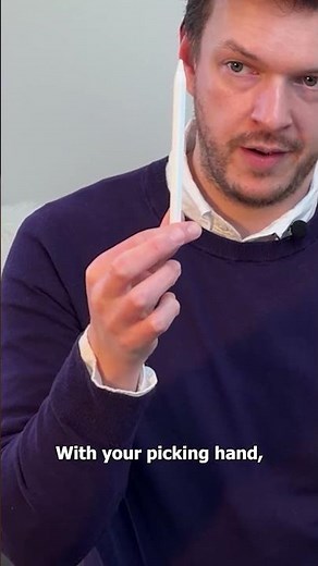 correcting fret hand alignment with a pencil