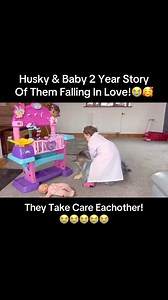 1.9M views · 10K reactions | It went from millie our husky taking care of her baby sister to daisy our baby taking care of her!殺. #huskylife #milperthusky #animalsoftiktok #animals #huskies #dogvideo #cutevideo #husky #dog #siberianhusky #huskyandbaby #kidswithdogs #siberianhuskies #dogs #babyanddog #timelapse | The InutaPet US | Facebook